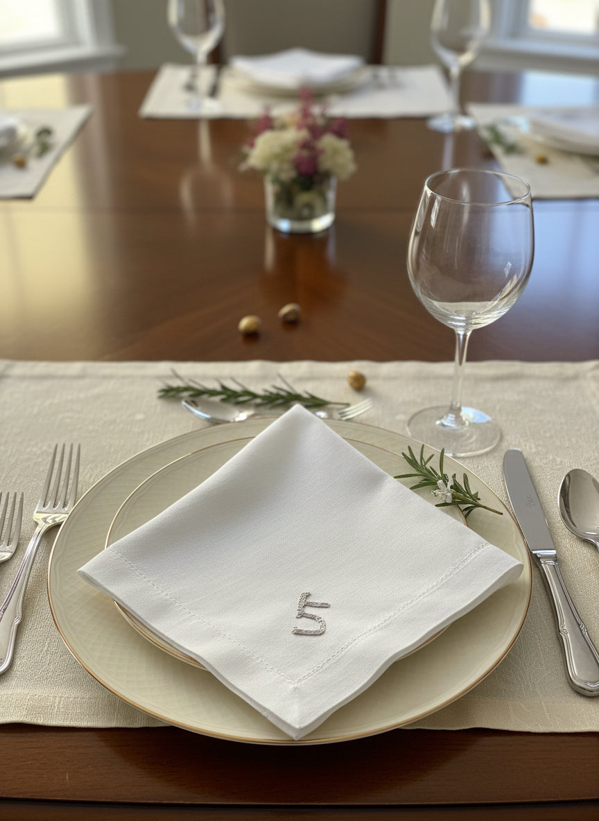 Servilletas Bordadas a Mano - Pack de 2 Unidades