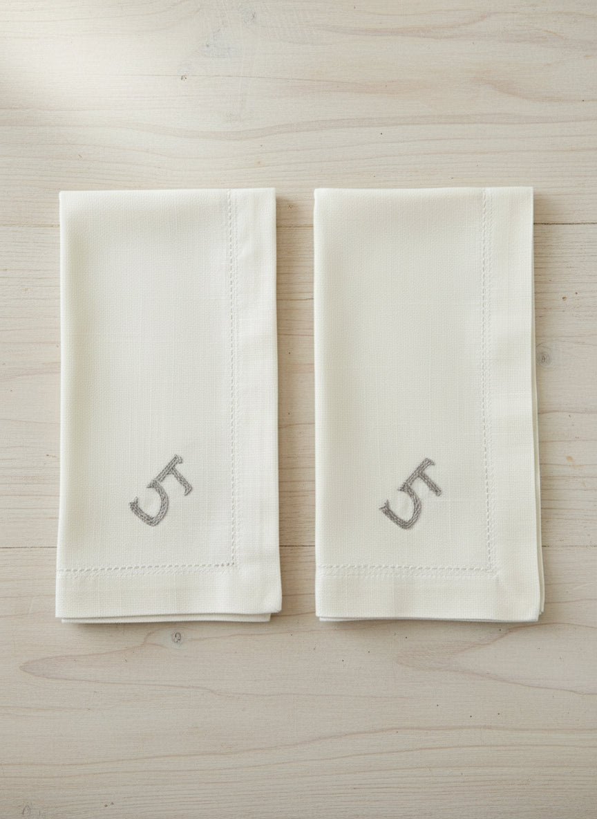 Servilletas Bordadas a Mano - Pack de 2 Unidades