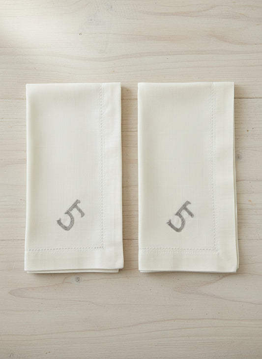 Servilletas Bordadas a Mano - Pack de 2 Unidades